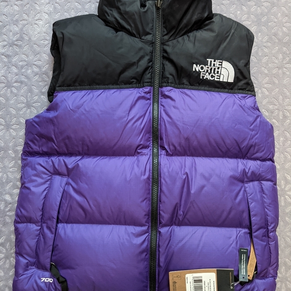 purple north face vest